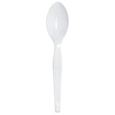 Wholesale PS Plastic Medium-Heavy Weight Tea Spoons Bulk Box White - 1,000 ct