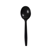 Wholesale PP Plastic Premium Extra Heavy Weight Soup Spoon Black - 1,000 ct