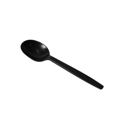 Wholesale PP Plastic Premium Extra Heavy Weight Soup Spoon Black - 1,000 ct