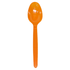 Wholesale Plastic Heavy Weight Tea Spoons - Orange - 1,000 ct