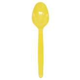 Wholesale Plastic Heavy Weight Tea Spoons - Yellow - 1,000 ct