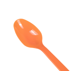 Wholesale Plastic Heavy Weight Tea Spoons - Orange - 1,000 ct