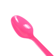 Wholesale PS Plastic Heavy Weight Tea Spoons - Pink - 1,000 ct