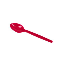 Wholesale Plastic Heavy Weight Tea Spoons - Red - 1,000 ct