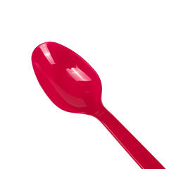 Wholesale Plastic Heavy Weight Tea Spoons - Red - 1,000 ct