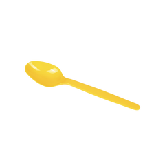 Wholesale Plastic Heavy Weight Tea Spoons - Yellow - 1,000 ct