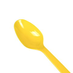 Wholesale Plastic Heavy Weight Tea Spoons - Yellow - 1,000 ct