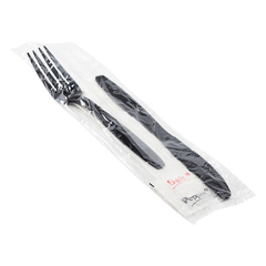 Wholesale PS Heavy-Weight Cutlery Kits Knife, Fork, 1-ply Napkin, Salt, Pepper - 250 ct