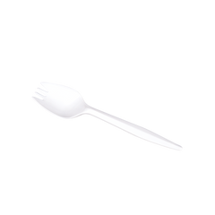 Wholesale PP Plastic Medium Weight Sporks White - 1,000 ct