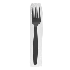 Wholesale PS Plastic Heavy Weight Forks Black - Wrapped - 1,000 ct
