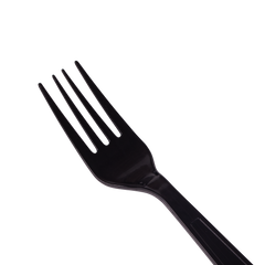 Wholesale PS Plastic Heavy Weight Forks Black - Wrapped - 1,000 ct