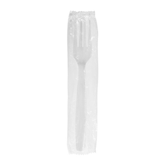 Wholesale PP Plastic Heavy Weight Forks White - Wrapped - 1,000 ct