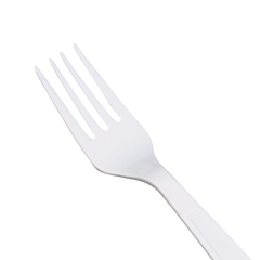 Wholesale PP Plastic Heavy Weight Forks White - Wrapped - 1,000 ct