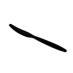 Wholesale PP Plastic Heavy Weight Knives Black - Wrapped - 1,000 ct