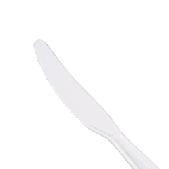 Wholesale PP Plastic Heavy Weight Knives White - Wrapped - 1,000 ct