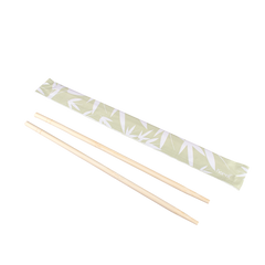 Wholesale 9" Paper Wrapped Bamboo Chopsticks Bamboo - 1,000 ct