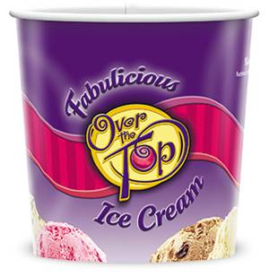 32oz 3Q Personalized Double Poly Paper Container