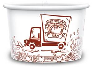 5oz T5 Customized  Double Poly Paper Container