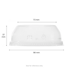 Karat Earth 98mm PLA Dome lids for 12-24 PLA cup, Wide opening - 1,000 pcs