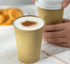 [1,000 ct] 12 oz Paper Coffee Cups | Kraft | 90 mm