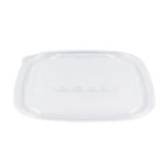 [150 ct] 64 oz Square Disposable Salad Bowl Lids | PET | Clear