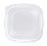 [150 ct] 64 oz Square Disposable Salad Bowl Lids | PET | Clear