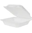 Karat Earth 9'' x 9'' PFAS Free Compostable Bagasse Hinged Containers, White - 200 pcs