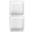 Karat Earth 9'' x 9'' PFAS Free Compostable Bagasse Hinged Containers, White - 200 pcs