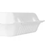 Karat Earth 9'' x 9'' PFAS Free Compostable Bagasse Hinged Containers, White - 200 pcs