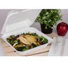 Karat Earth 9'' x 9'' PFAS Free Compostable Bagasse Hinged Containers, White - 200 pcs