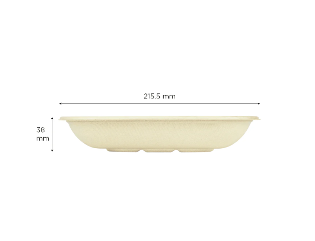 Karat Earth 24oz PFAS Free Bagasse Square Bowl, Natural - 300 pcs