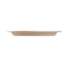 Karat Earth 9'' PFAS Free Compostable Bagasse Round Plates, Natural - 500 pcs