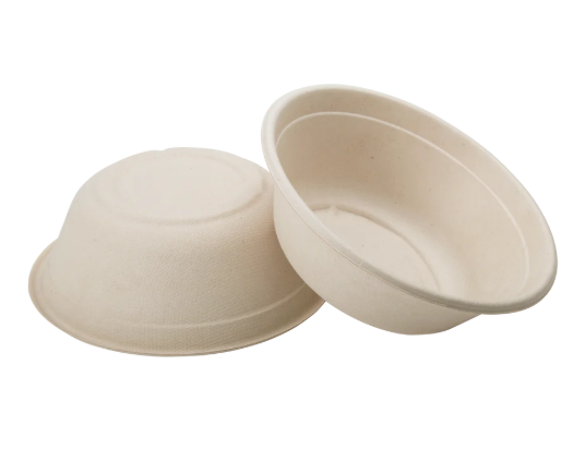 Karat Earth 40oz PFAS Free Bagasse Round Bowl, Natural - 500 pcs
