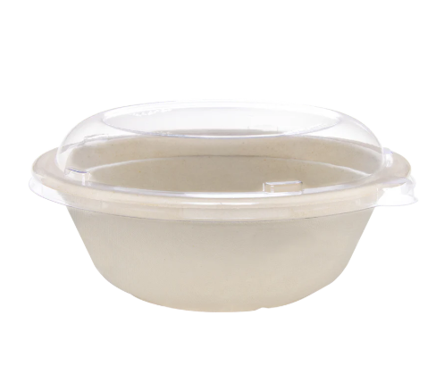 Karat Earth 40oz PFAS Free Bagasse Round Bowl, Natural - 500 pcs