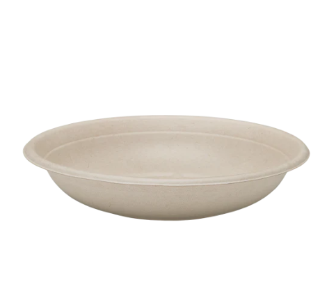 Karat Earth 24oz PFAS Free Bagasse Round Bowl, Natural - 500 pcs