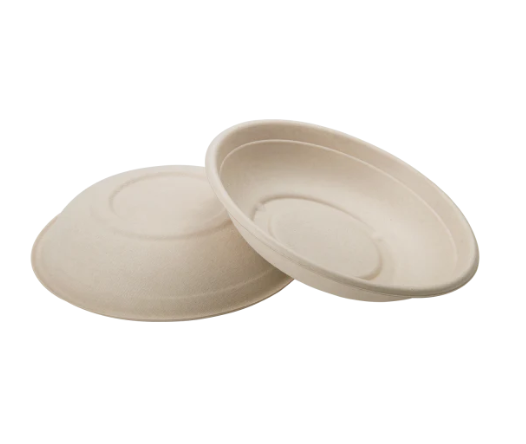 Karat Earth 24oz PFAS Free Bagasse Round Bowl, Natural - 500 pcs