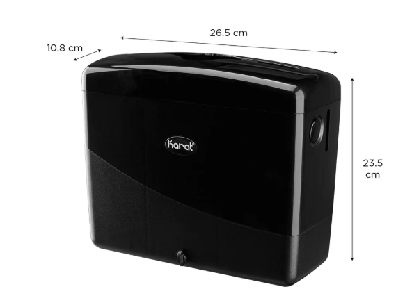 Tall Fold Napkin Dispenser, Tabletop/Suction, Black - 1 unit