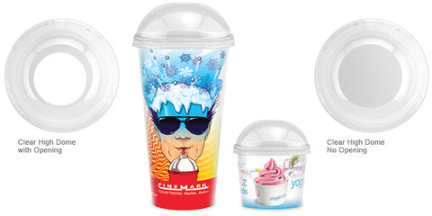Personalized Plastic Clear High Dome Lid