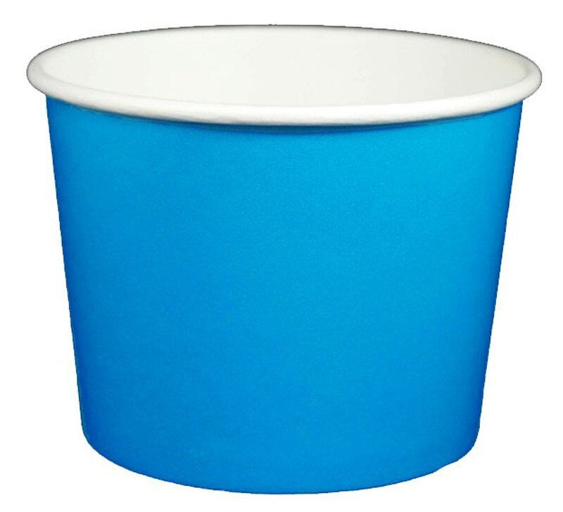 16 oz Solid Blue Ice Cream Paper Cups - 1000ct