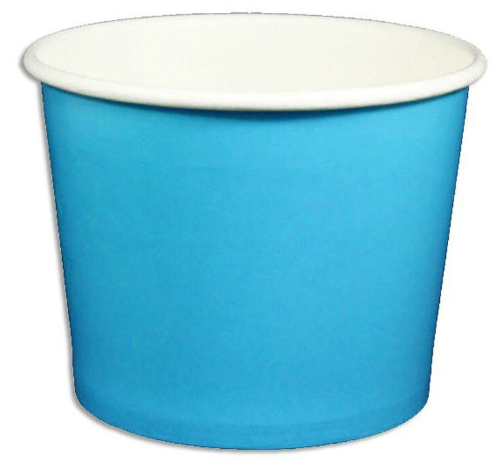 12 oz Solid Blue Ice Cream Paper Cups - 1000ct