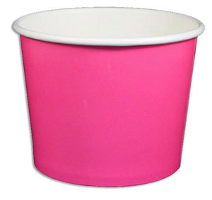 12 oz Solid Pink Ice Cream Paper Cups - 1000ct
