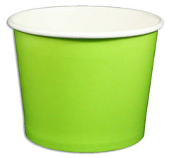 12 oz Solid Green Ice Cream Paper Cups - 1000ct