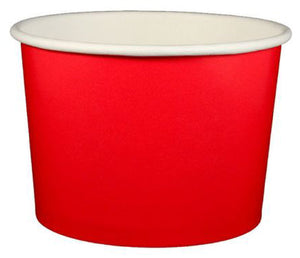 16 oz Solid Red Ice Cream Paper Cups - 1000ct