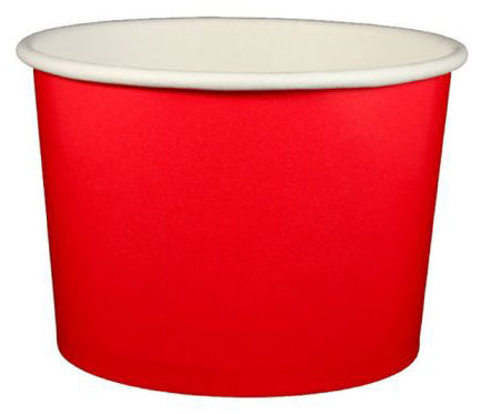 16 oz Solid Red Ice Cream Paper Cups - 1000ct