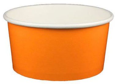 6 oz Solid Orange Ice Cream Paper Cups - 1000ct