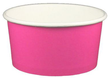6 oz Solid Pink Ice Cream Paper Cups - 1000ct