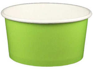 6 oz Solid Green Ice Cream Paper Cups - 1000ct
