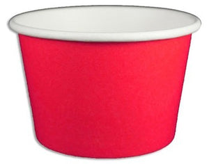 8 oz Solid Red Ice Cream Paper Cups - 1000ct
