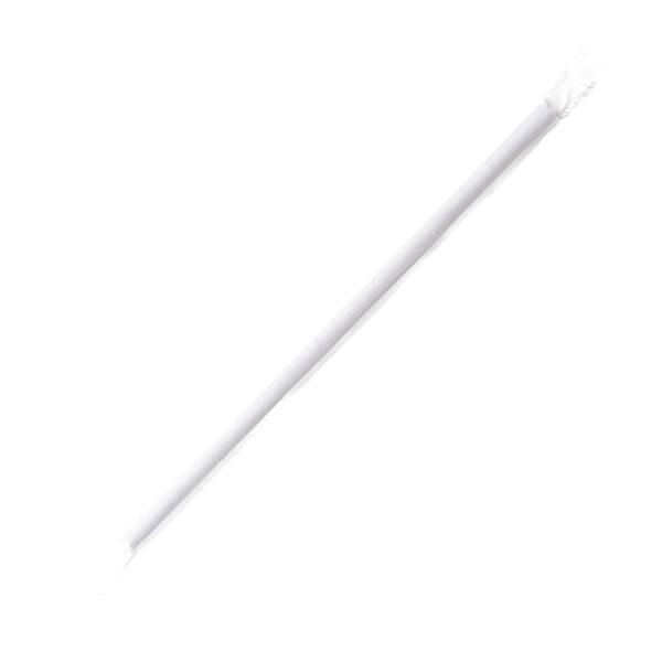 Wholesale 7.75'' Jumbo Straws (5mm) Paper Wrapped - Black - 12,000 ct