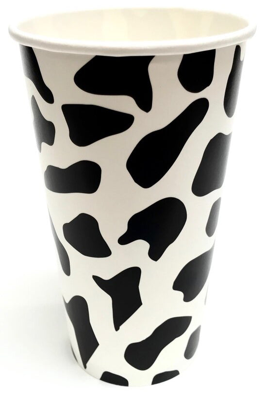 20 oz Cow Print Milkshake Drink Cups - 1000ct